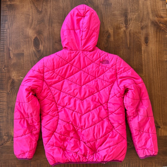Girls North Face Reversible Puffer Jacket | Girls Large 14/16 | FLAWED - Picture 3 of 8